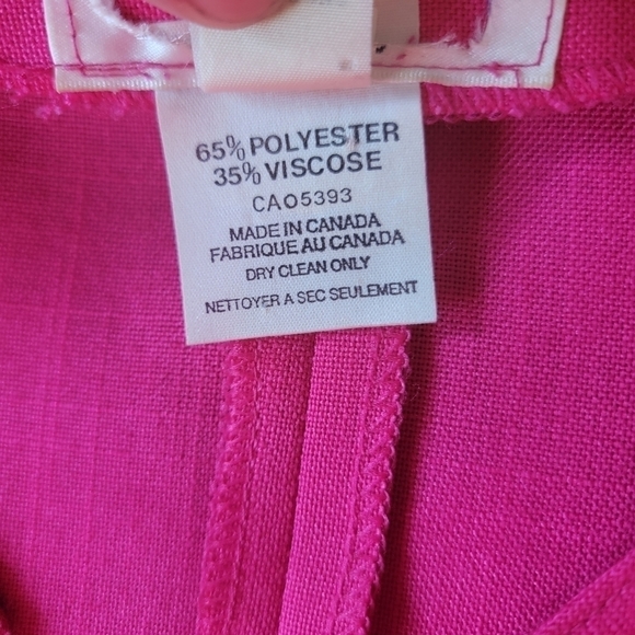 Vintage | 13/14 | Large | Pink 3/4 Sleeve Dress - Picture 9 of 13